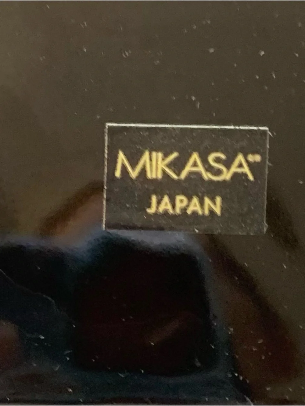 Vintage Mikasa Glossy Black Ribbed Rectangular Serving Platter made in Japan